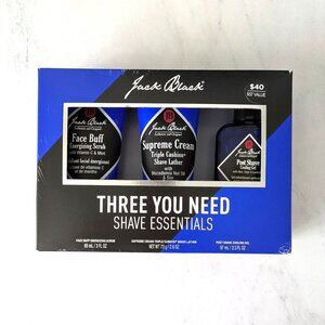 NEW Jack Black Men's Skincare Set Shave Essentials: Scrub, Lather, Cooling Gel